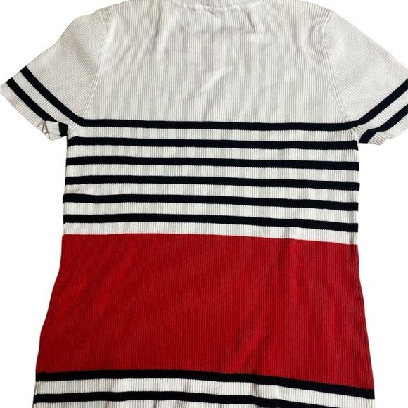 Laundry by Shelli Segal Striped Red and White Top Women Size M - Picture 2 of 5